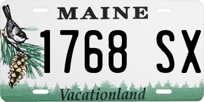 ME license plate 1768SX