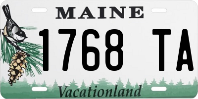 ME license plate 1768TA