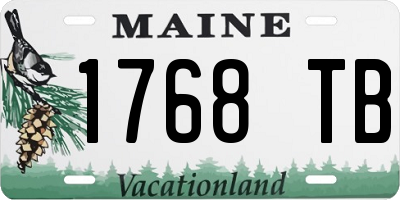 ME license plate 1768TB
