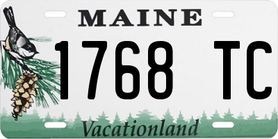 ME license plate 1768TC