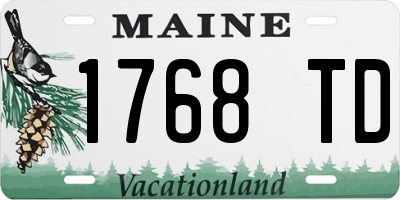ME license plate 1768TD