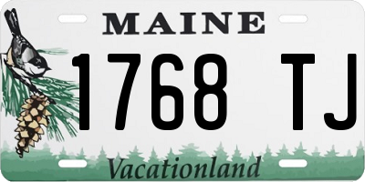 ME license plate 1768TJ