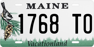 ME license plate 1768TO
