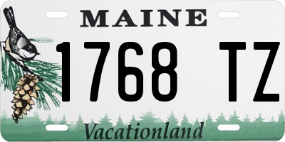 ME license plate 1768TZ