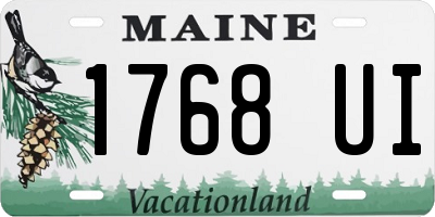 ME license plate 1768UI