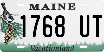 ME license plate 1768UT