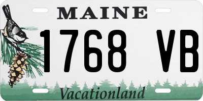 ME license plate 1768VB