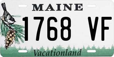 ME license plate 1768VF