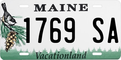 ME license plate 1769SA