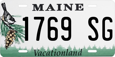 ME license plate 1769SG