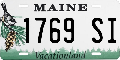 ME license plate 1769SI