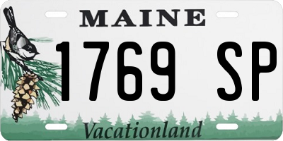 ME license plate 1769SP