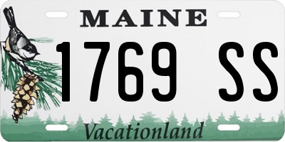ME license plate 1769SS