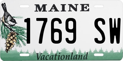ME license plate 1769SW