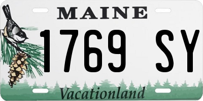 ME license plate 1769SY