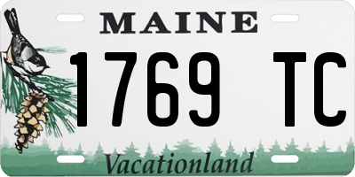ME license plate 1769TC