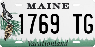 ME license plate 1769TG