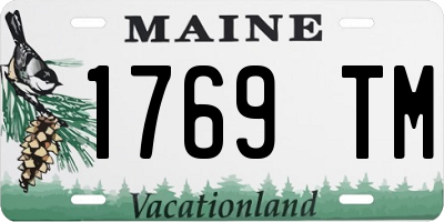 ME license plate 1769TM