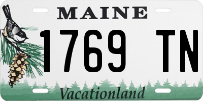 ME license plate 1769TN