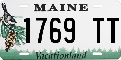ME license plate 1769TT