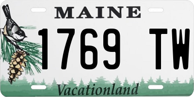ME license plate 1769TW