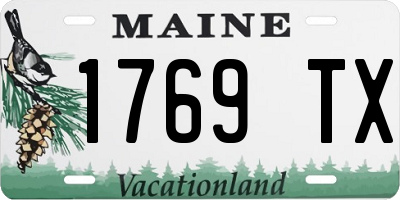 ME license plate 1769TX