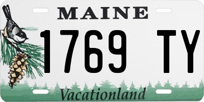 ME license plate 1769TY