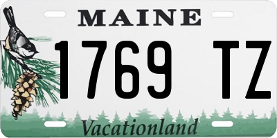 ME license plate 1769TZ