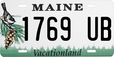 ME license plate 1769UB