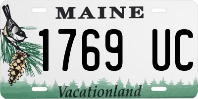 ME license plate 1769UC