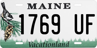 ME license plate 1769UF