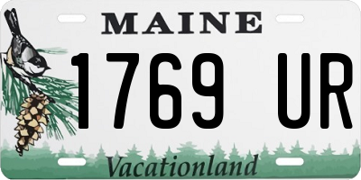 ME license plate 1769UR