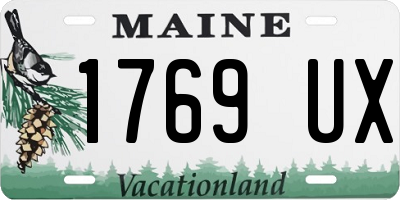 ME license plate 1769UX