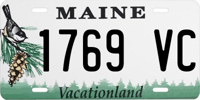 ME license plate 1769VC