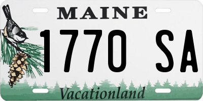 ME license plate 1770SA
