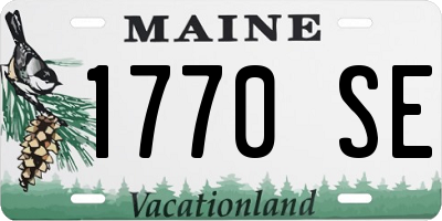 ME license plate 1770SE