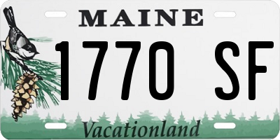 ME license plate 1770SF