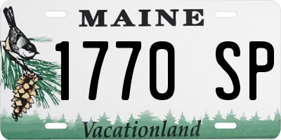 ME license plate 1770SP