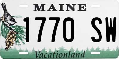 ME license plate 1770SW