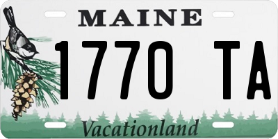 ME license plate 1770TA