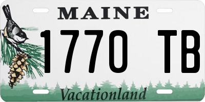 ME license plate 1770TB