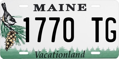 ME license plate 1770TG