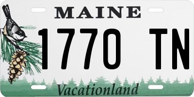 ME license plate 1770TN