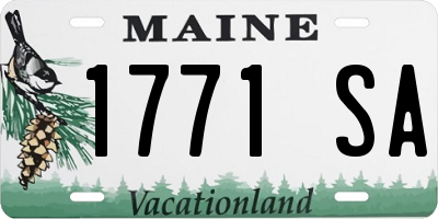 ME license plate 1771SA