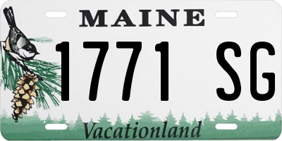 ME license plate 1771SG