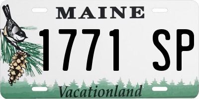 ME license plate 1771SP