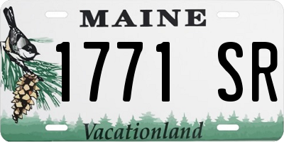 ME license plate 1771SR