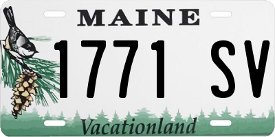 ME license plate 1771SV