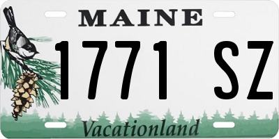 ME license plate 1771SZ