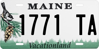 ME license plate 1771TA